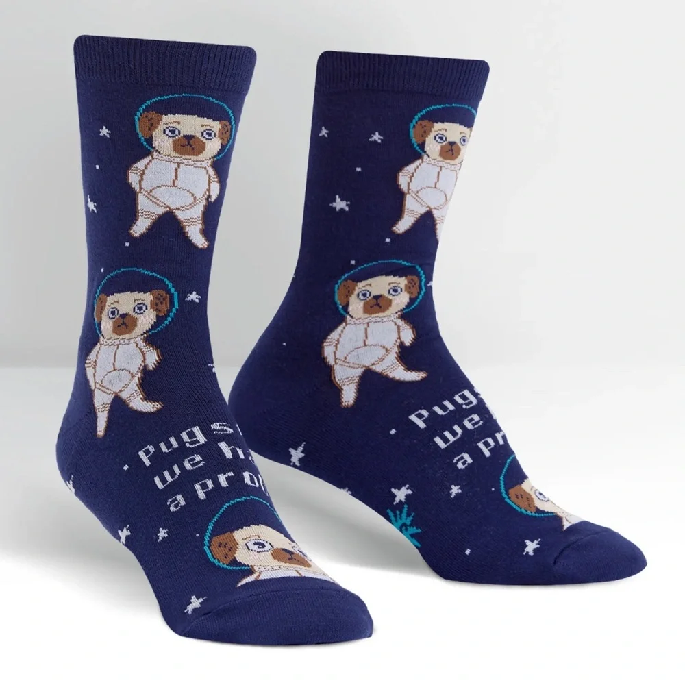 Sockittome Pugston We Have A Problem Pug Socks